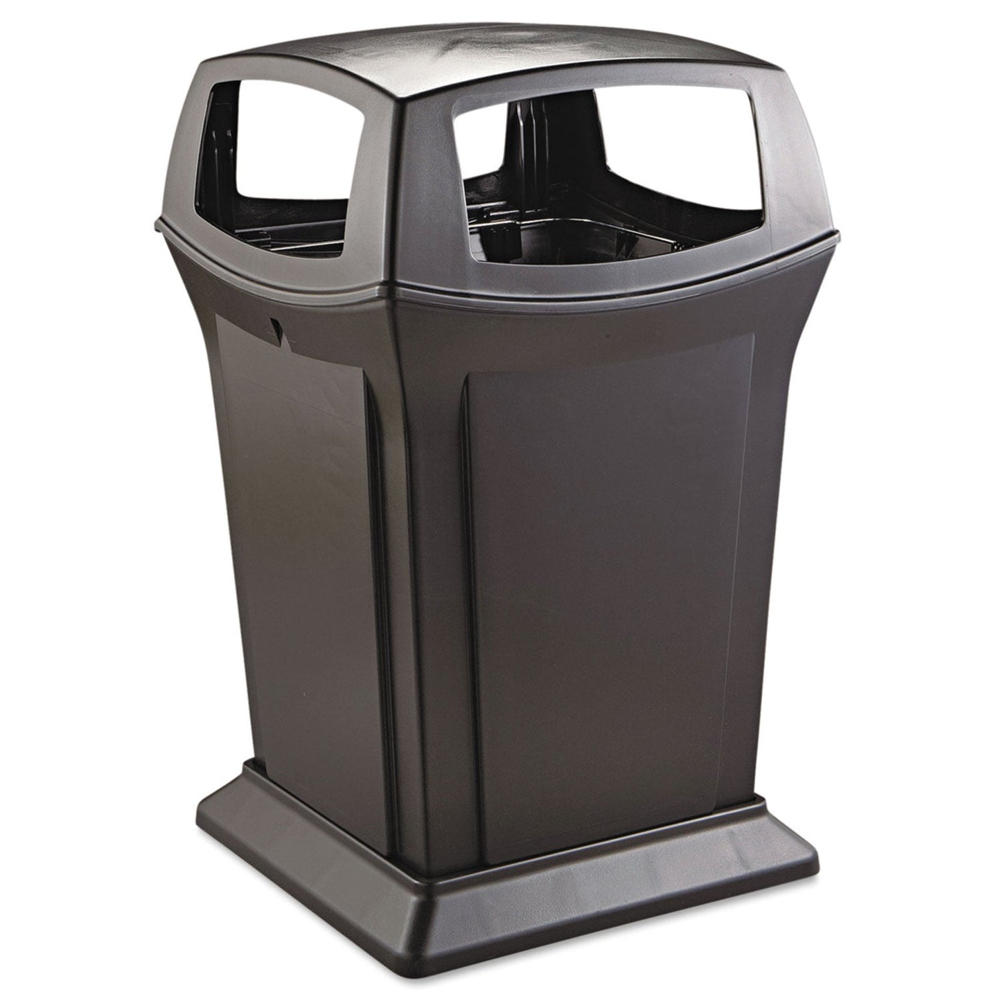 RCP917388BLA Ranger Fire-Safe Waste Container, 45 gal, Structural Foam, Black RUBBERMAID COMMERCIAL PROD.