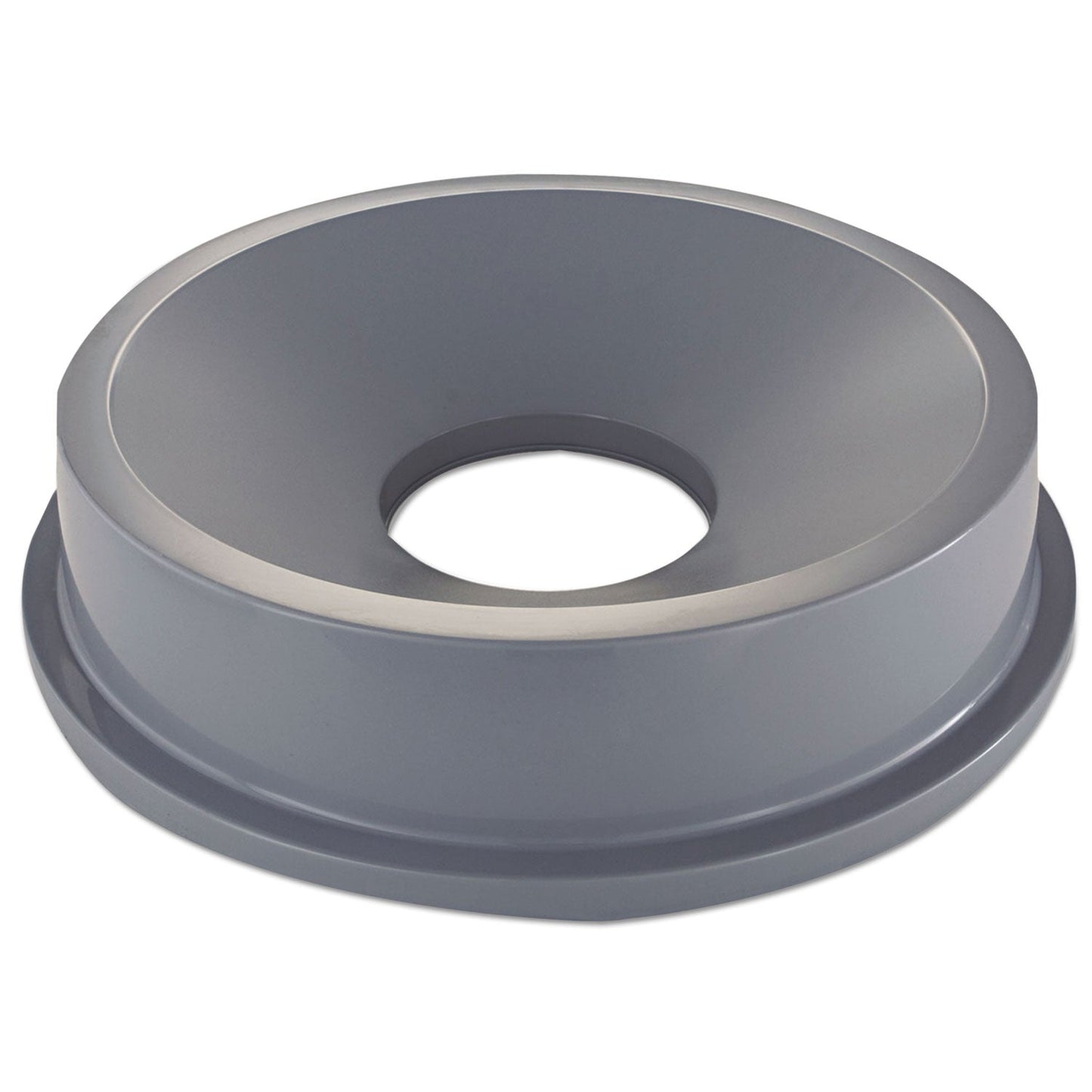 RCP3543GRA Round BRUTE Funnel Top Receptacle, For 32-Gallon Containers, 22.38" Diameter x 5h, Gray RUBBERMAID COMMERCIAL PROD.