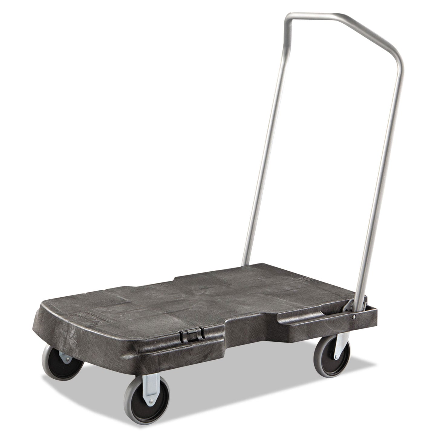 RCP4401BLA Triple Trolley Platform Truck with Angled-Loop Handle, 500 lb Capacity, 20.5 x 32.5 x 35, Black RUBBERMAID COMMERCIAL PROD.
