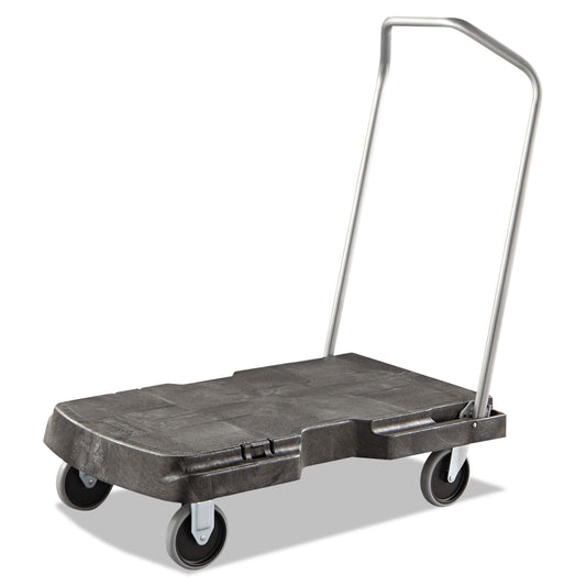 RCP4401BLA Triple Trolley Platform Truck with Angled-Loop Handle, 500 lb Capacity, 20.5 x 32.5 x 35, Black