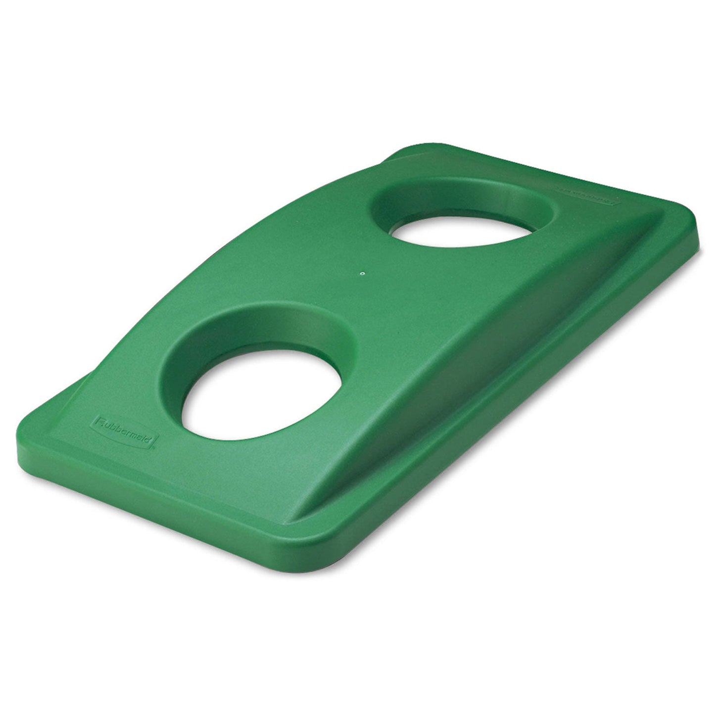RCP269288GN Slim Jim Bottle And Can Recycling Top, 20.38w X 11.38d X 2.75h, Green RUBBERMAID COMMERCIAL PROD.