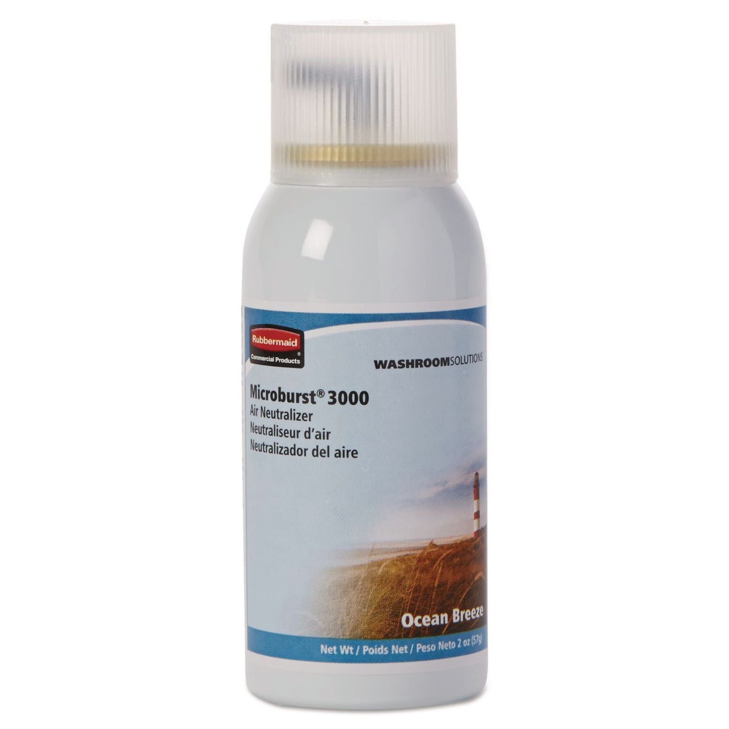 RCP4012581 Microburst 3000 Refill, Ocean Breeze, 2 Oz Aerosol Spray, 12/carton RUBBERMAID COMMERCIAL PROD.