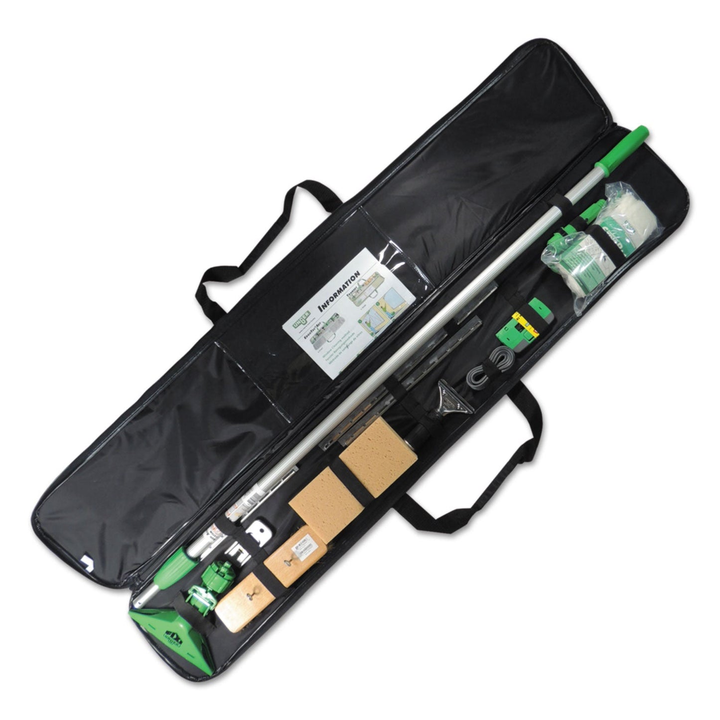 UNGTRS0 13-Pc Cleaning Kit For Walls, Windows, Ceilings, Green, Vinyl/nylon Case, 1 Kt Unger