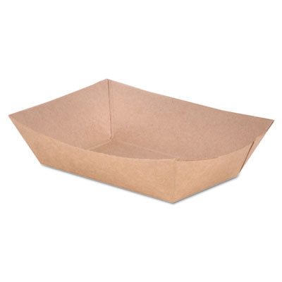 SCH0501 Eco Food Trays, 0.25 lb Capacity, 4 x 2.68 x 1.03, Brown, Paper, 1,000/Carton
