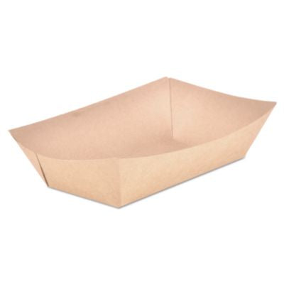 SCH0529 Eco Food Trays, 5 lb Capacity, Brown, Paper, 500/Carton