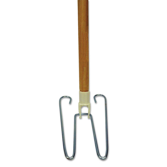 BWK1492 Wedge Dust Mop Head Frame/Lacquered Wood Handle, 0.94" dia x 48" Length, Natural