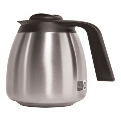 BUNTHERMBLK Thermal Carafe, 64 oz, Stainless Steel/Black BUNN-O-MATIC
