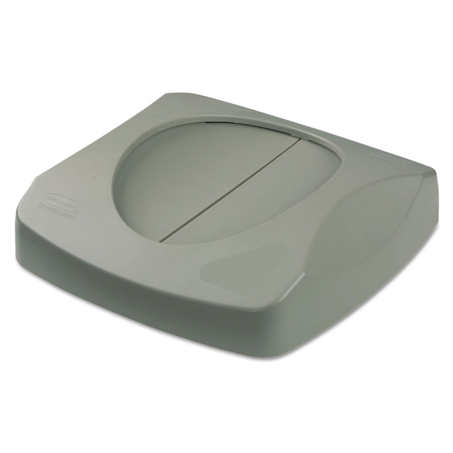 RCP268988GRA Untouchable Square Swing Top Lid, 16w X 16d X 4h, Gray RUBBERMAID COMMERCIAL PROD.