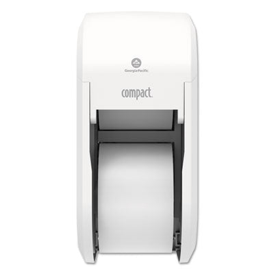 GPC56767A Compact Vertical Double-Roll Coreless Tissue Dispenser, 14.06 x 6.69 x 8.19, White