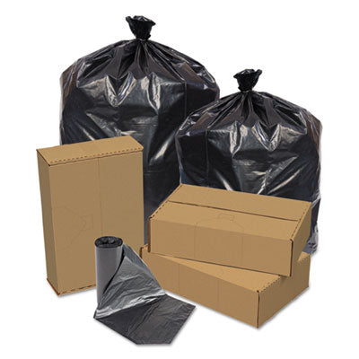 PITEC404615K Eco Strong Can Liners, 45 Gal, 1.5 Mil, 40" X 46", Black, 100/carton Pitt Plastics