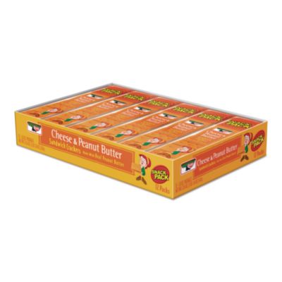 KEB21165 Sandwich Crackers, Cheese And Peanut Butter, 8-Piece Snack Pack, 12/box KELLOGG'S