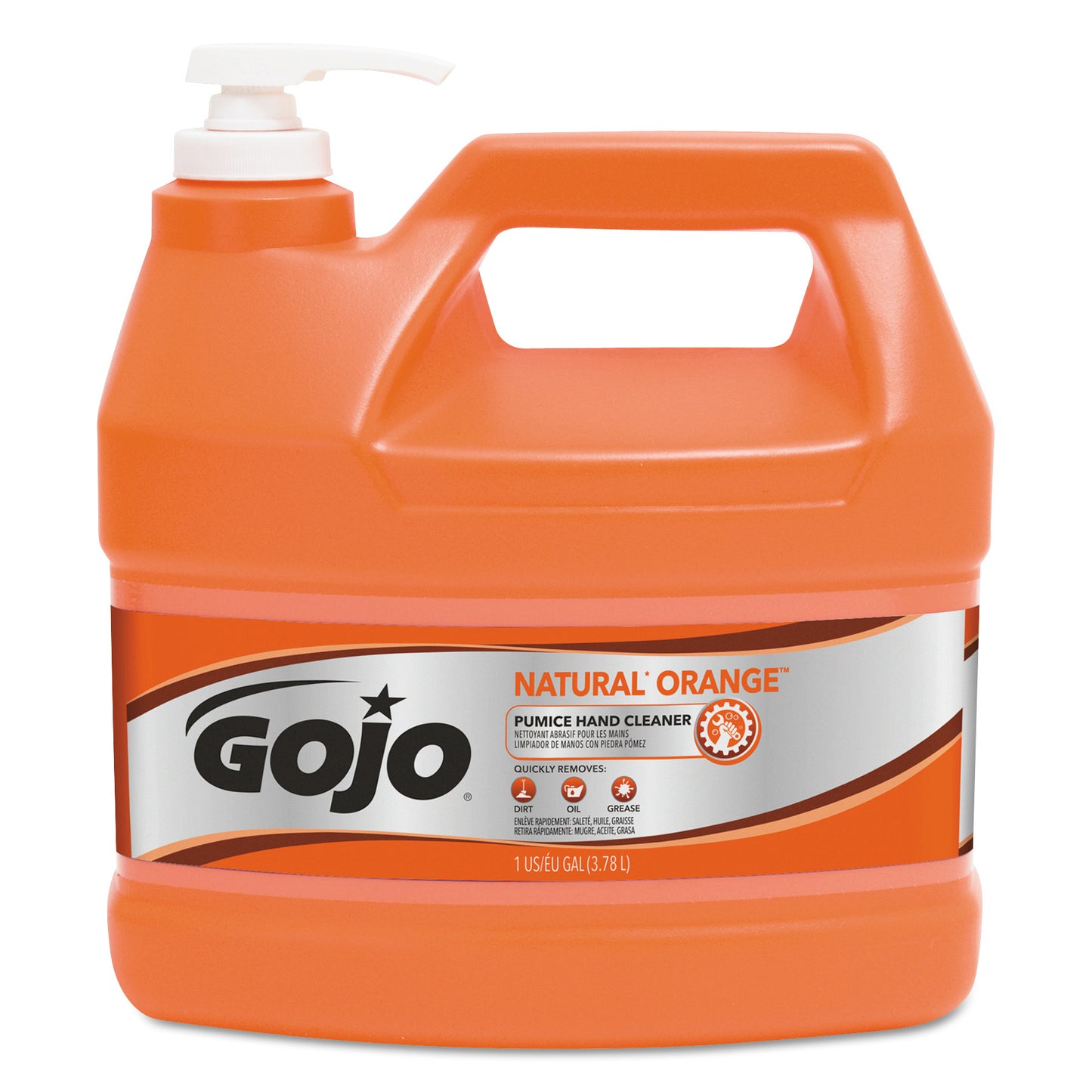 GOJ095504EA NATURAL ORANGE Pumice Hand Cleaner, Citrus Scent, 1 gal Bottle