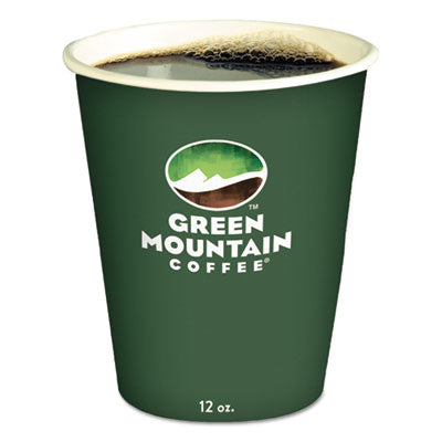 GMT93766 Paper Hot Cups, 12 oz, Green Mountain Design, 1,000/Carton GREEN MOUNTAIN COFFEE ROASTERS