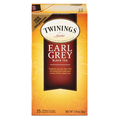 TWG09183 Tea Bags, Earl Grey, 1.76 Oz, 25/box TWININGS NORTH AMERICA INC