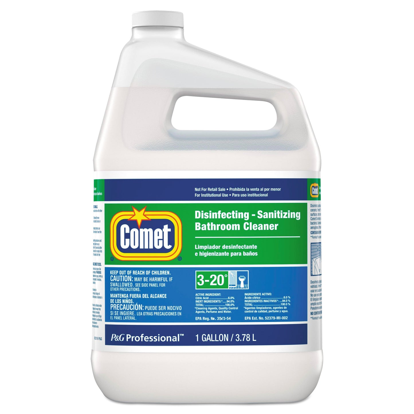 PGC22570EA Disinfecting-Sanitizing Bathroom Cleaner, One Gallon Bottle Comet