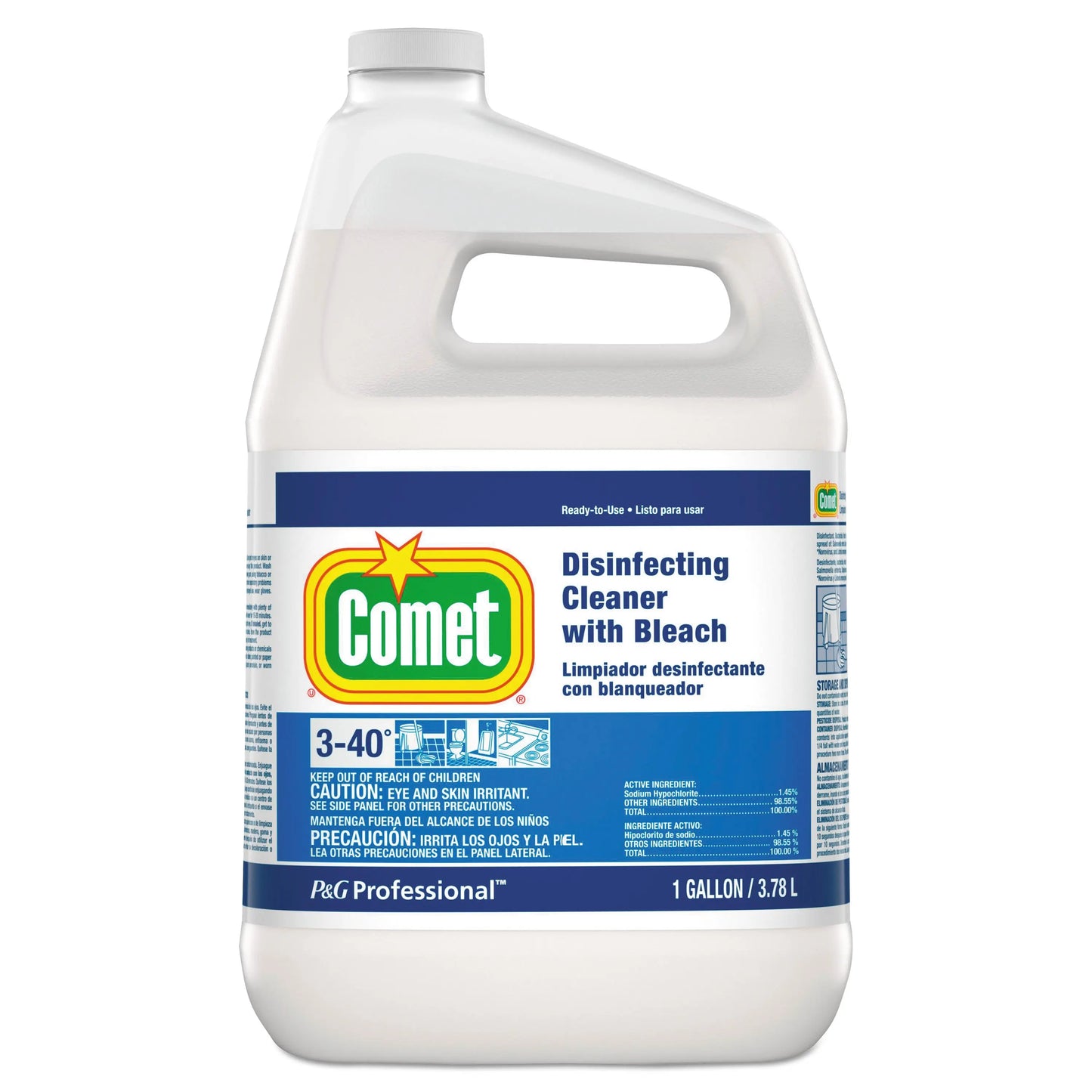 PGC24651 Disinfecting Cleaner With Bleach, 1 Gal Bottle Comet