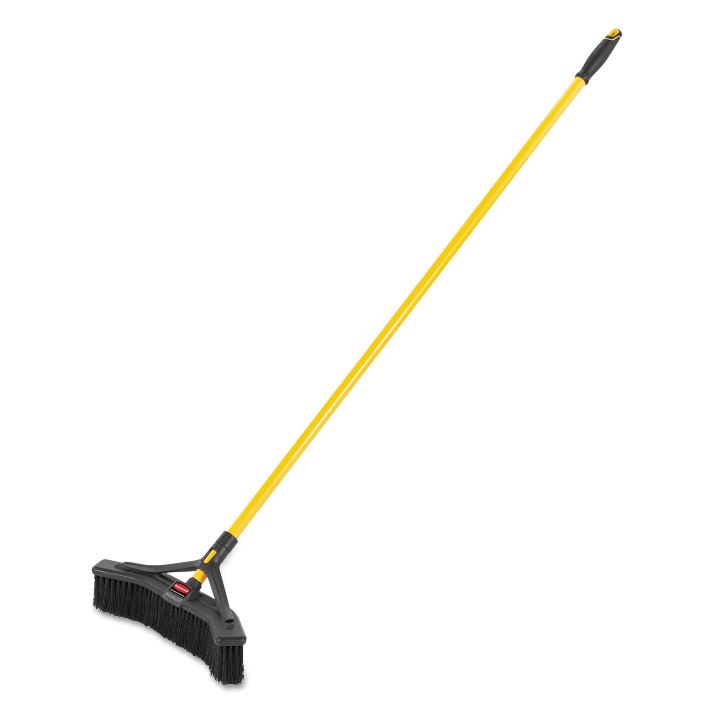 RCP2018727 Maximizer Push-To-Center Broom, Poly Bristles, 18 X 58.13, Steel Handle, Yellow/black