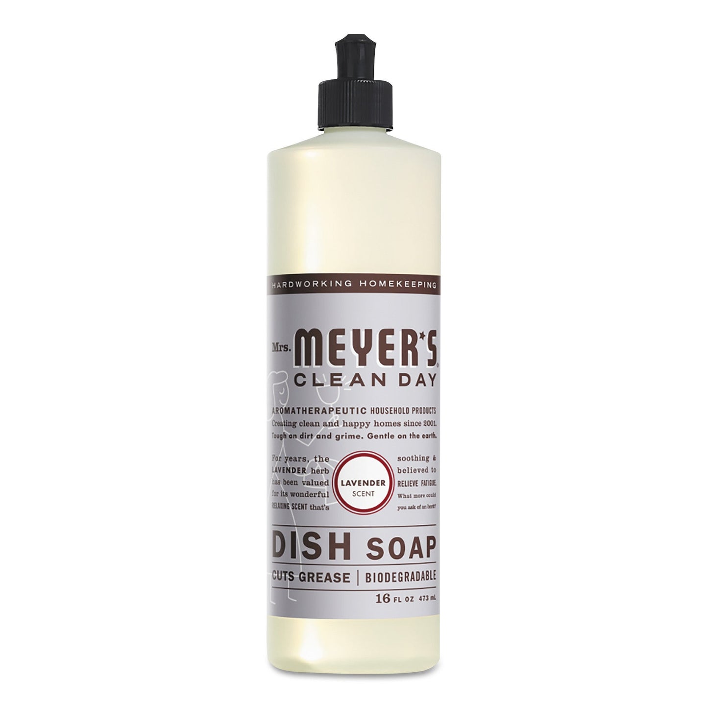 SJN347634EA Dish Soap, Lavender Scent, 16 Oz Bottle Mrs. Meyer's