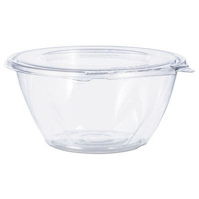 DCCCTR32BF Tamper-Resistant, Tamper-Evident Bowls with Flat Lid, 32 oz, 7" Diameter x 3.2" h, Clear, Plastic, 150/Carton
