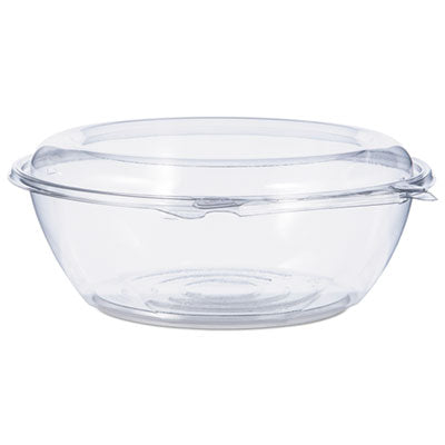 DCCCTR48BD SafeSeal Tamper-Resistant, Tamper-Evident Bowls with Dome Lid, 48 oz, 8.9" Diameter x 3.4" h, Clear, Plastic, 100/Carton DART