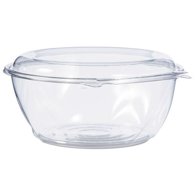 DCCCTR64BD Tamper-Resistant, Tamper-Evident Bowls with Dome Lid, 64 oz, 8.9" Diameter x 4" h, Clear, Plastic, 100/Carton