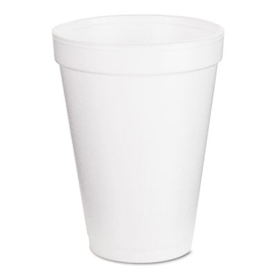 DCC12J12BG Foam Drink Cups, 12 Oz, White, 25/pack