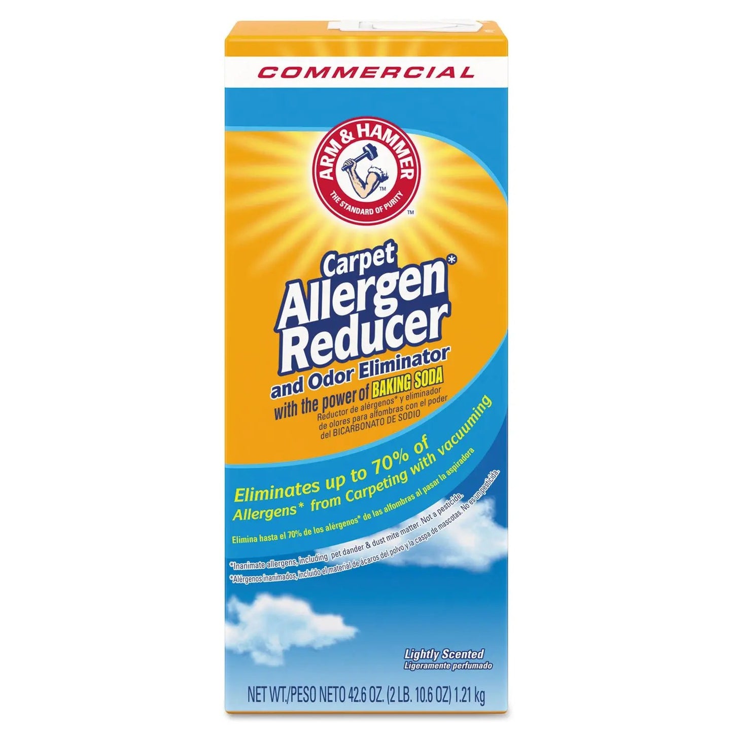 CDC3320084113CT Carpet And Room Allergen Reducer And Odor Eliminator, 42.6 Oz Box, 9/carton Arm & Hammer