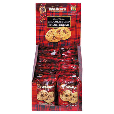 OFXW1537D Shortbread Cookies, Chocolate Chip Shortbread, 2.2 Oz Box WALKERS SHORTBREAD LTD.