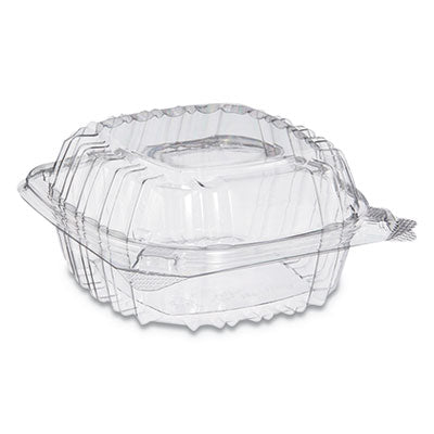 DCCPET53PST1 ClearSeal Hinged-Lid Plastic Containers, 13.8 oz, Clear, Plastic, 500/Carton