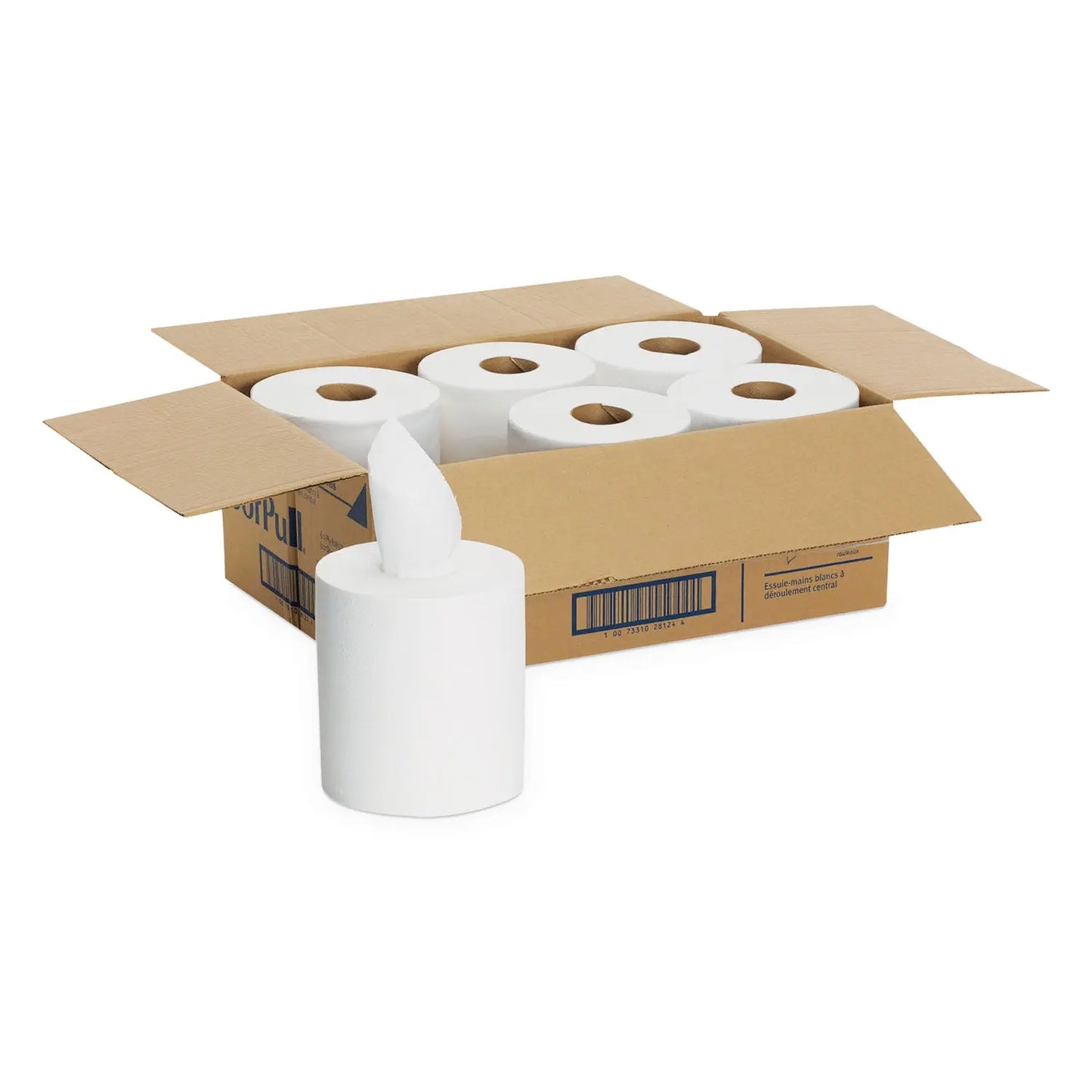 GPC28124 SofPull CenterPull Perforated Paper Towels, 1-Ply, 7.8 x 15, White, 320/Roll, 6 Rolls/Carton Georgia Pacific Professional