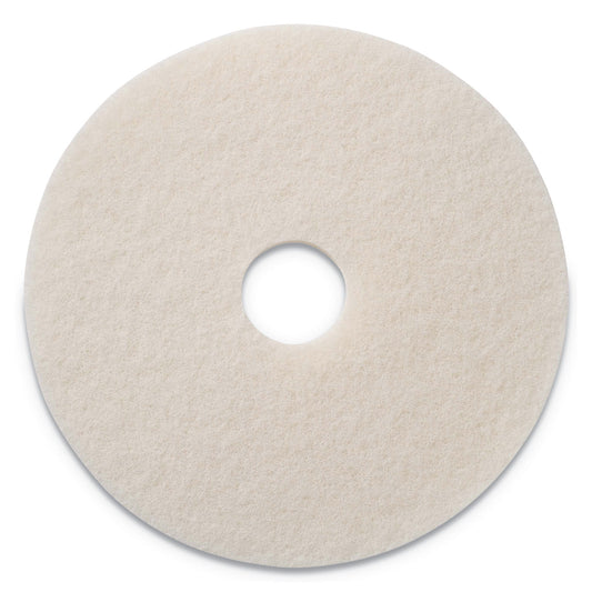 AM7401219 Polishing Pad, 19" Diameter, White, 5/Carton