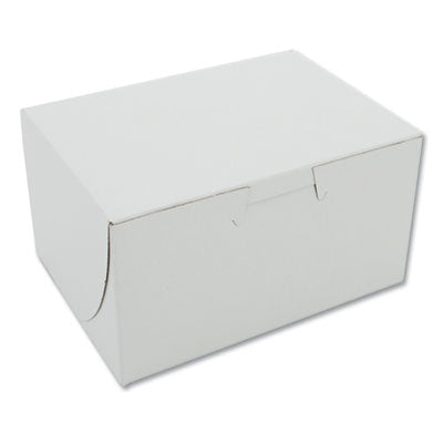 SCH0900 White One-Piece Non-Window Bakery Boxes, 4 x 2 x 5.5, White, Paper, 250/Carton
