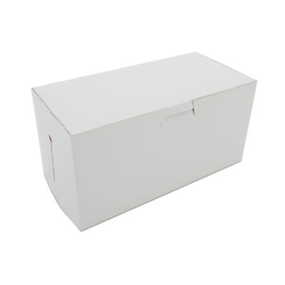 SCH0924 White One-Piece Non-Window Bakery Boxes, 8 x 4 x 4, White, Paper, 250/Carton
