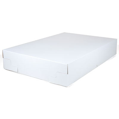 SCH1060 White One-Piece Non-Window Bakery Boxes, 25 x 17 x 4.5, White, Paper, 25/Carton
