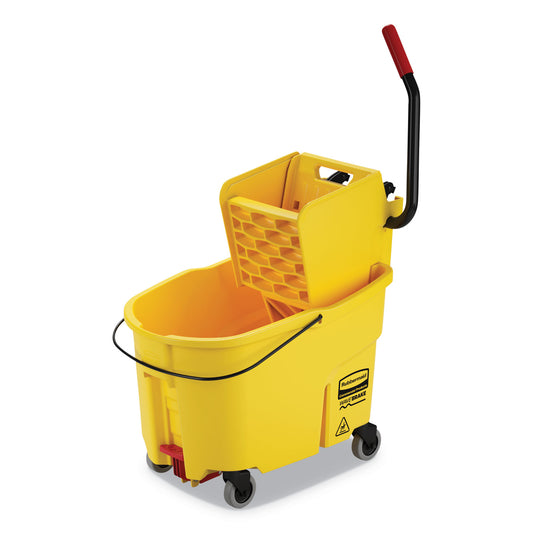 RCPFG618688YEL Wavebrake 2.0 Bucket/wringer Combos, Side-Press, 44 Qt, Plastic, Yellow