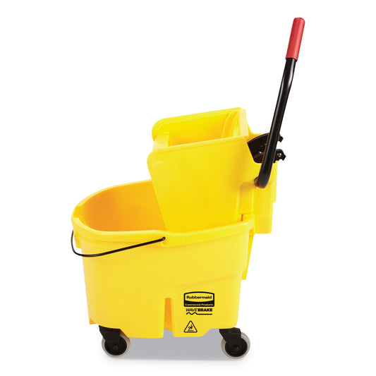 RCPFG748000YEL Wavebrake 2.0 Bucket/wringer Combos, Side-Press, 26 Qt, Plastic, Yellow