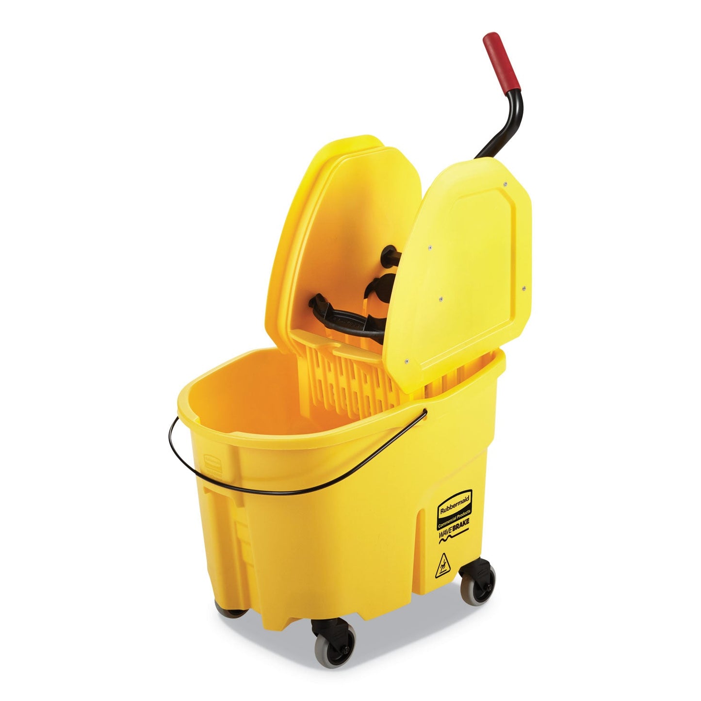 RCPFG757788YEL Wavebrake 2.0 Bucket/wringer Combos, Down-Press, 35 Qt, Plastic, Yellow RUBBERMAID COMMERCIAL PROD.