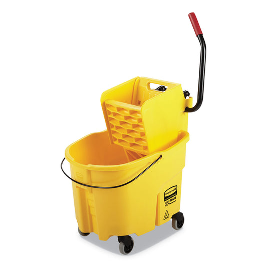 RCPFG758088YEL Wavebrake 2.0 Bucket/wringer Combos, Side-Press, 35 Qt, Plastic, Yellow