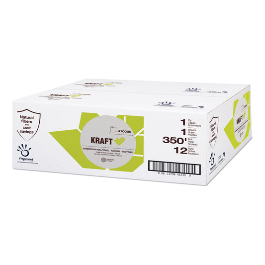 SOD410095 Kraft Tech Hardwound Paper Towel, Kraft, 1-Ply, 5.5 x 5.5, Brown, 350 ft/Roll, 12 Rolls/Carton