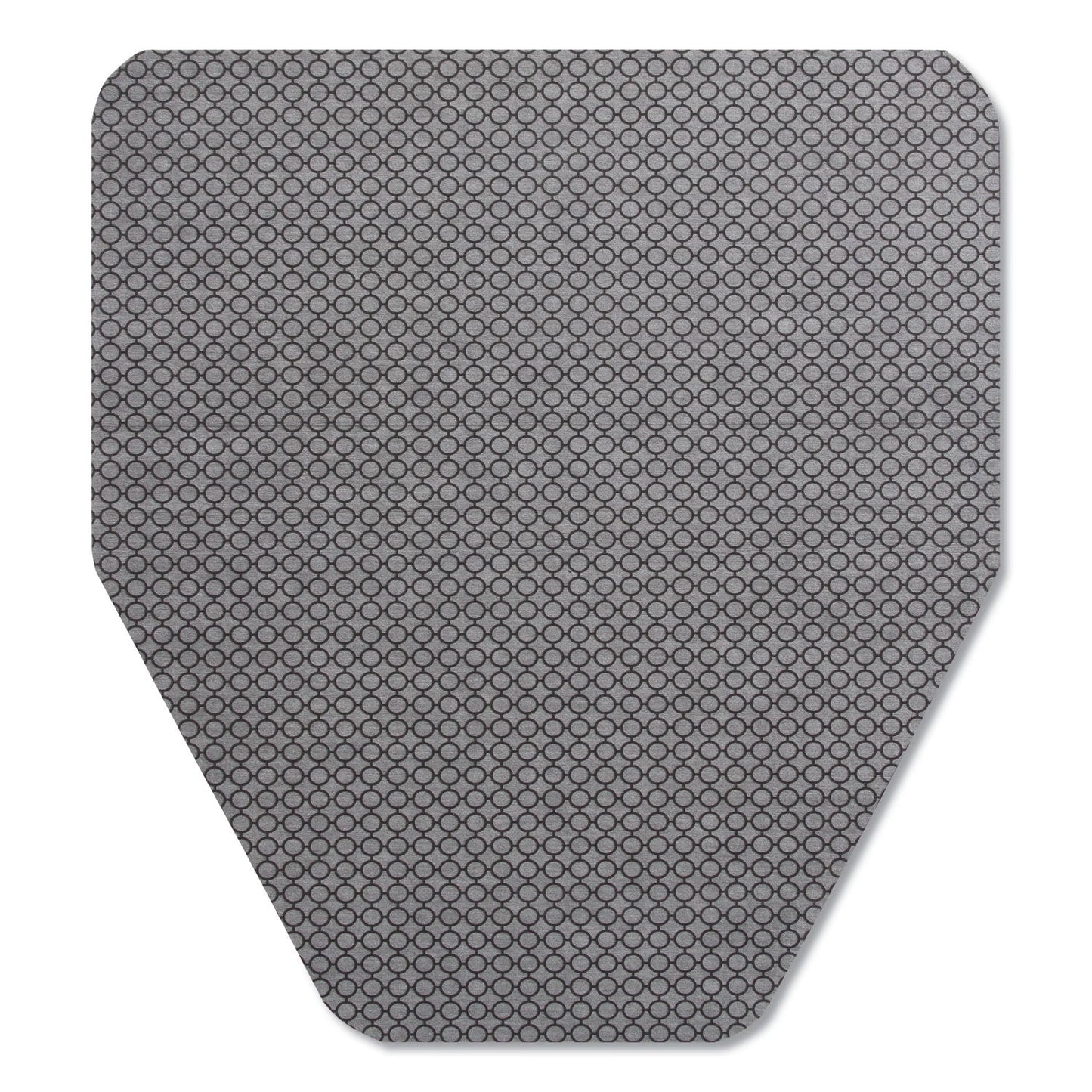 TOC220209 Komodo Urinal Mat, Shield-Shaped, Gray Smooth Surface, 18" x 20", 6/Carton TOLCO