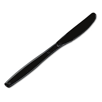 DXEKH517 Plastic Cutlery, Heavyweight Knife, Black, 1,000/Carton DIXIE FOOD SERVICE