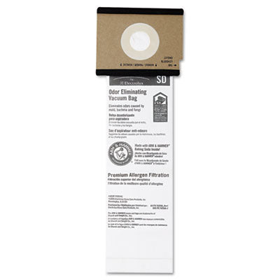 EUR63262B10CT SD Premium Allergen Vacuum Bags with Arm and Hammer for SC9100 Series, 5/Pack, 10 Packs/Carton ELECTROLUX FLOOR CARE COMPANY