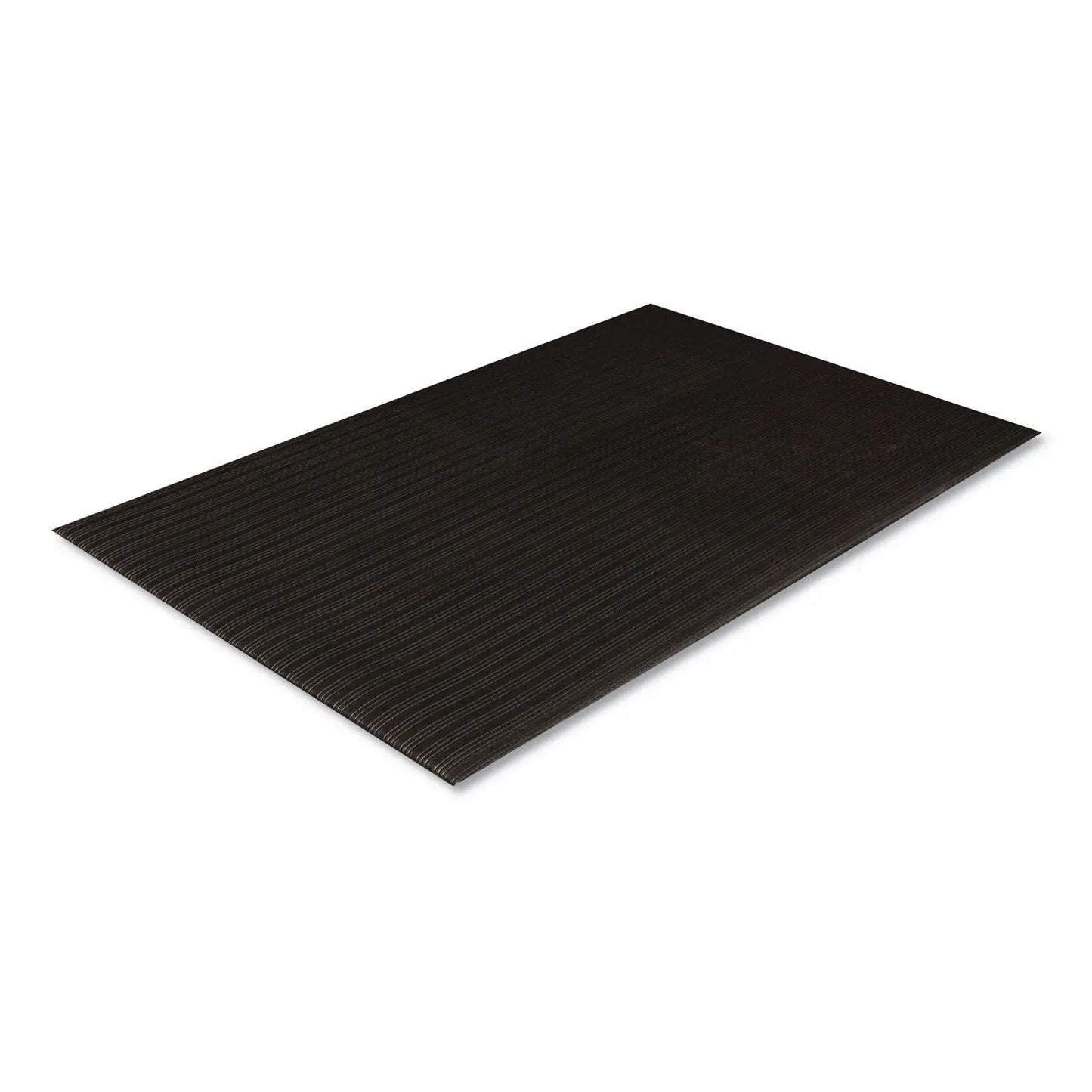 CWNFL3660BK Ribbed Vinyl Anti-Fatigue Mat, Rectangular, Black Ribbed Surface, 36" x 60" Crown