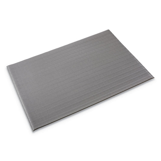 CWNFJS736GY Ribbed Vinyl Anti-Fatigue Mat, Rectangular, Gray Ribbed Surface, 27" x 36"