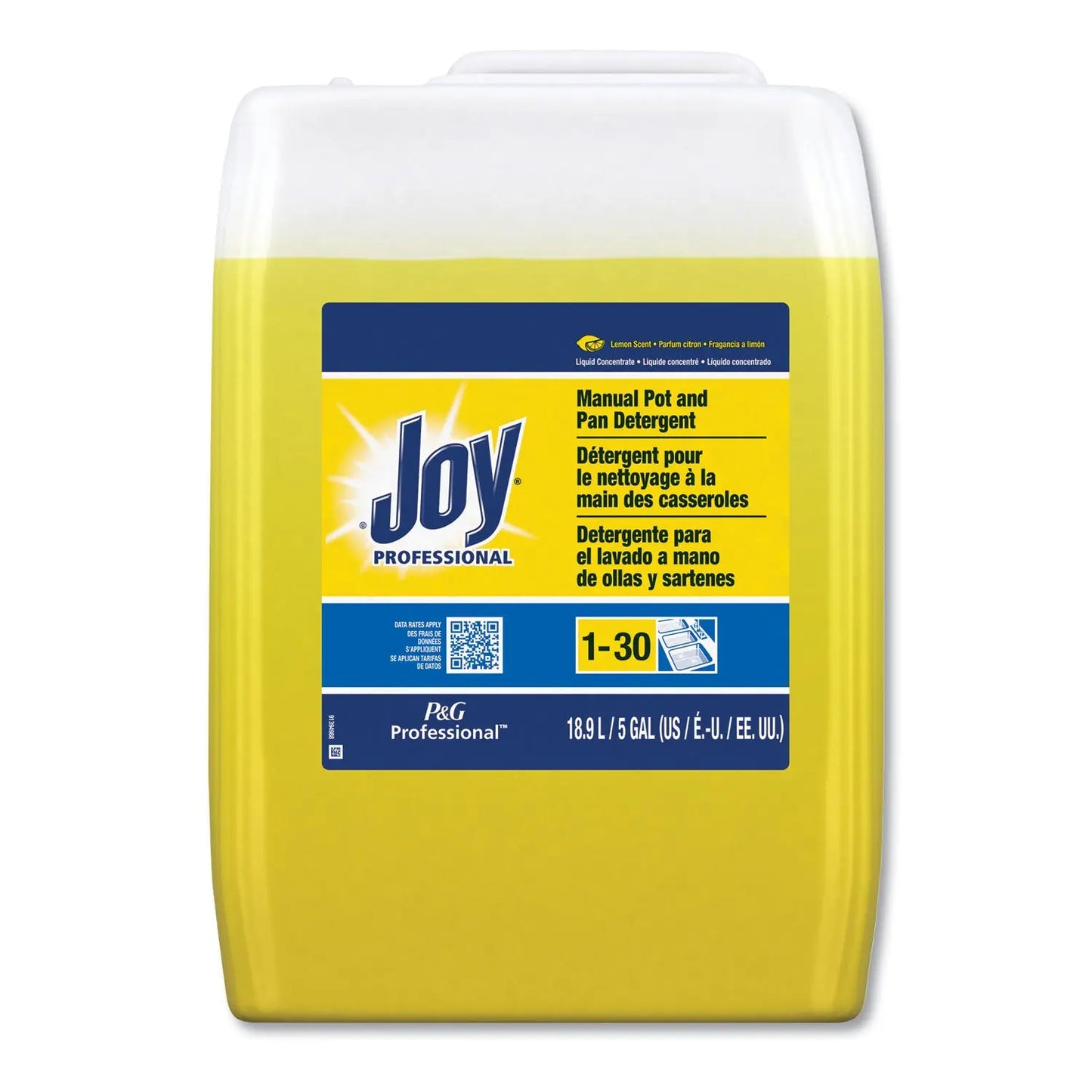 JOY43608 Dishwashing Liquid, Lemon Scent, 5 gal Cube Joy