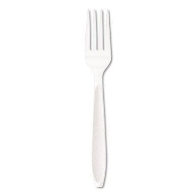 SCCHSWF0007 Impress Heavyweight Full-Length Polystyrene Cutlery, Fork, Plastic, White, 1,000/Carton DART
