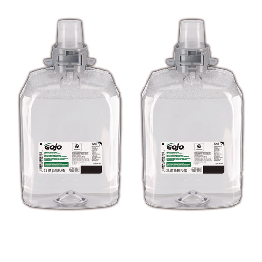 GOJ526502 Green Certified Foam Hand Cleaner, Refill for GOJO FMX-20 Push-Style Dispenser, Unscented, 2,000 mL, 2/Carton