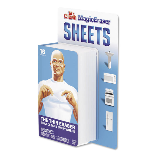 PGC02562PK Magic Eraser Sheets, 3.5 X 5.8, 0.03" Thick, White, 16/pack