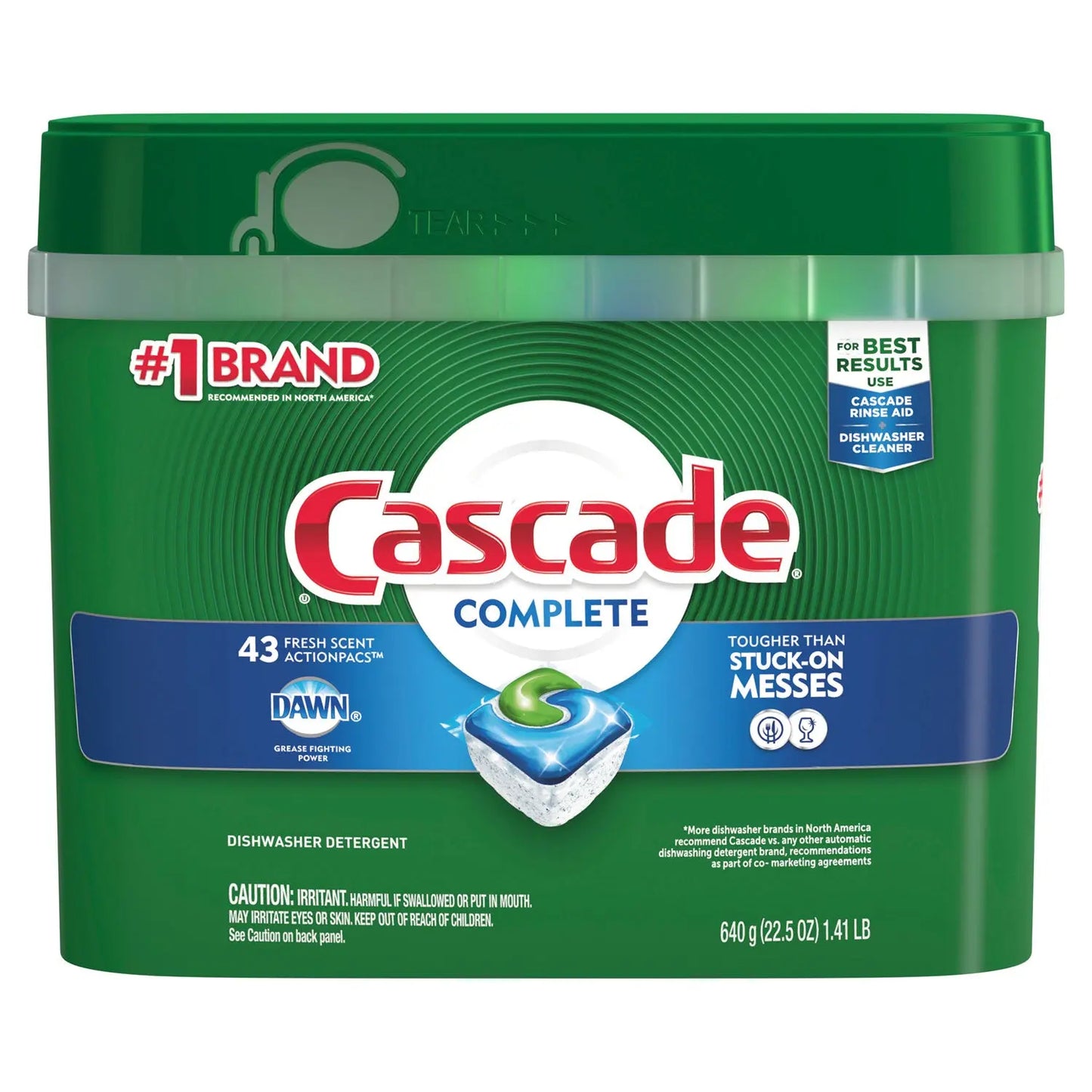 PGC06070 Actionpacs, Fresh Scent, 22.5 Oz Tub, 43/tub, 6 Tubs/carton Cascade