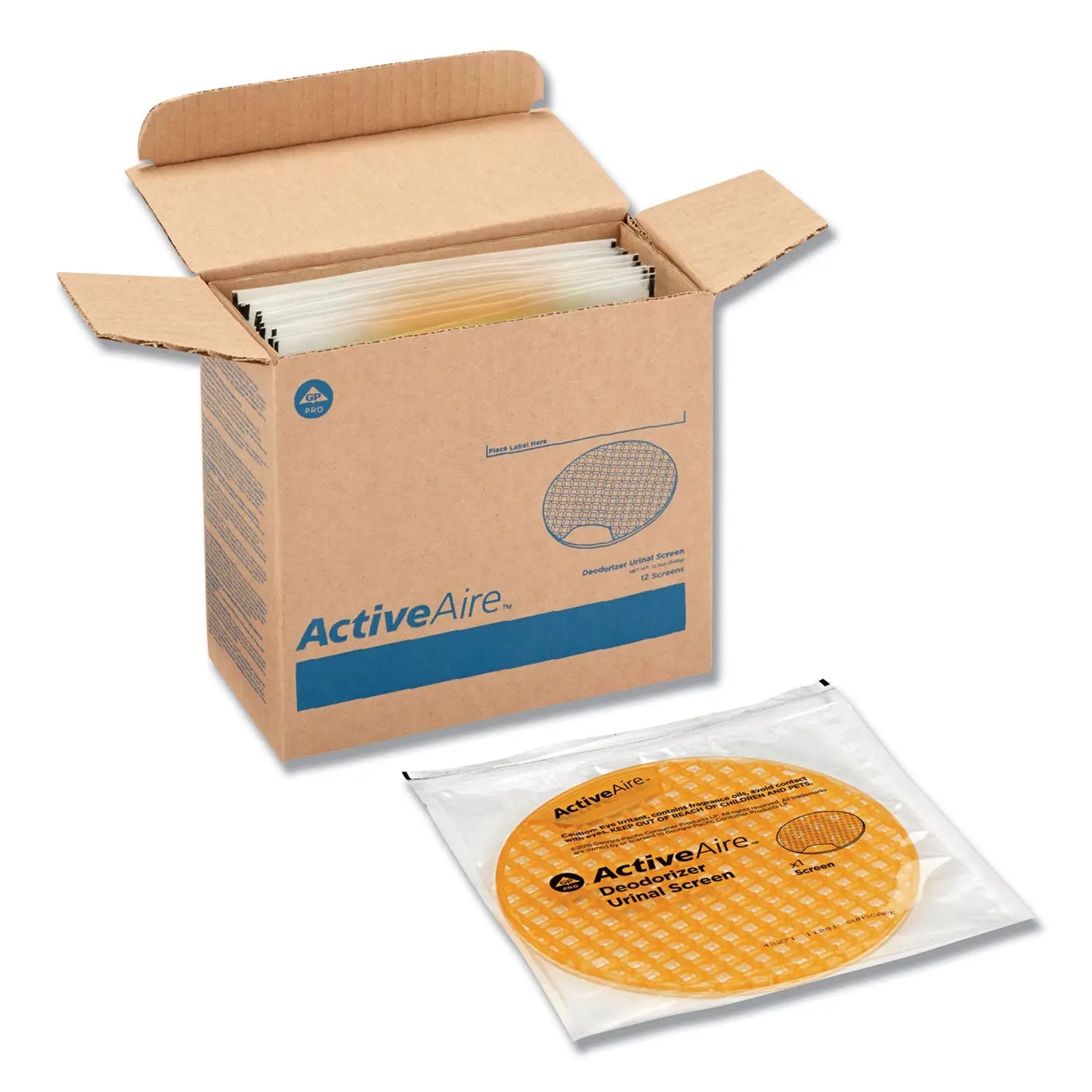 GPC48271 Activeaire Deodorizer Urinal Screen, Sunscape Mango Scent, Orange, 12/carton Georgia Pacific Professional